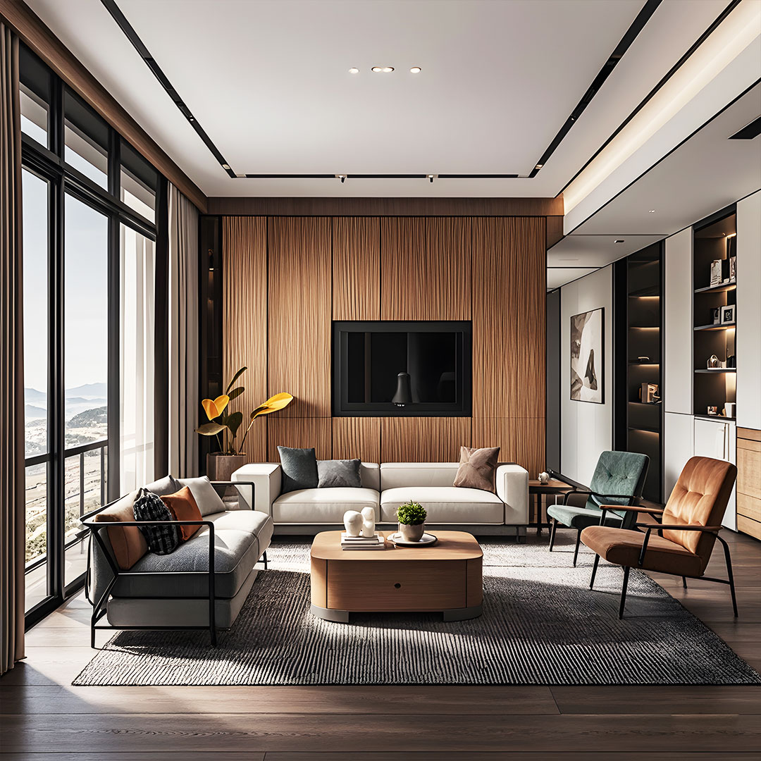 Panneau de texture ondulée ZS06 - modèle 3D